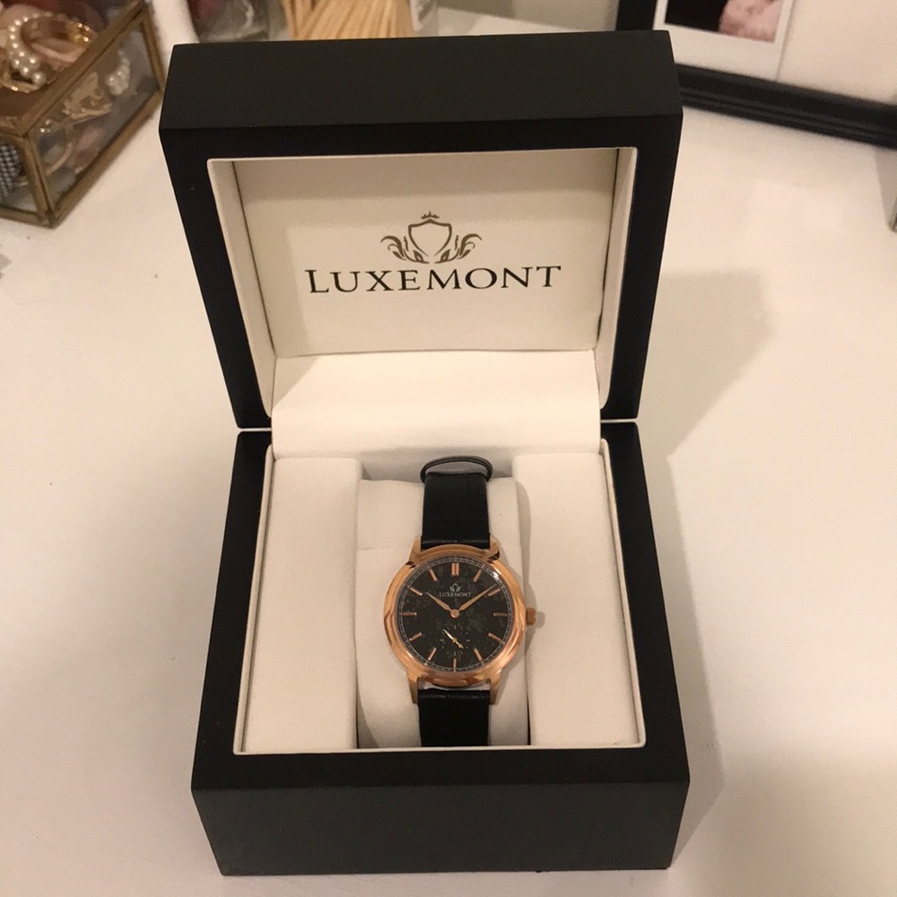 Luxemont Lady Maestro, rose gold, black dial